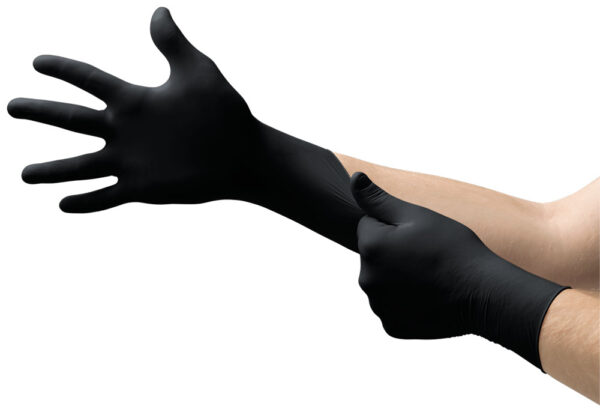 GANTS NITRILE MICROFLEX NOIR SS POUDRE L(100)ANSEL