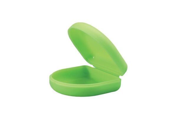 Boites d'orthodontie en demi-cercle sans aération hauteur 2,8 cm - Lot de 5 boites coloris assortis