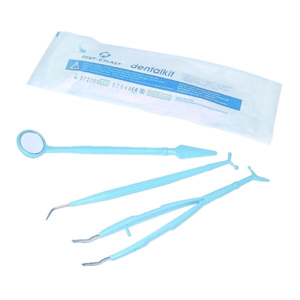 DENTAL-KIT SONDE+MIROIR+PRECELLE(10 KITS)STERIBLUE
