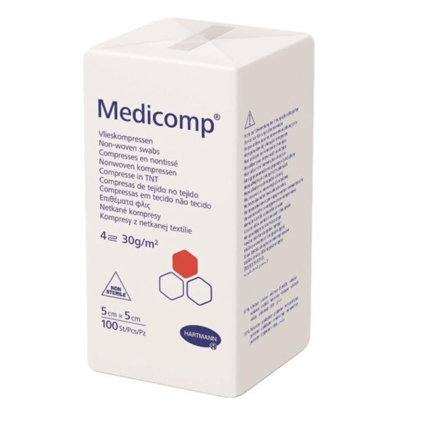 COMPRESSES NON TISSEES 5X5CM X100 HARTMANN