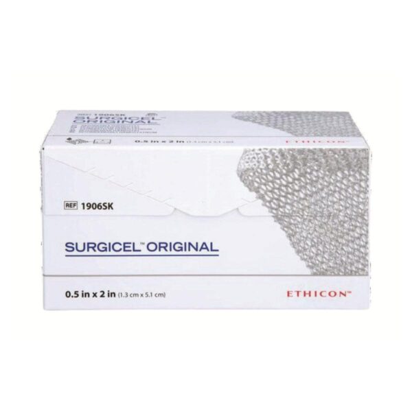 Surgicel Gaze hémostatique en sachet 1,25 x 5 cm - Boite de 10