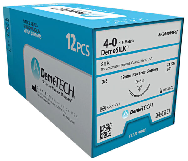 SUTURES DEMETECH PGA 16mm 4/0